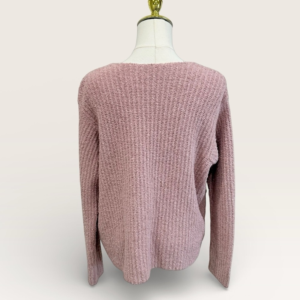 Eileen Fisher Women’s Organic Cotton Cashmere Fluff V-Neck Sweater Opal Pink NWT - Picture 6 of 13
